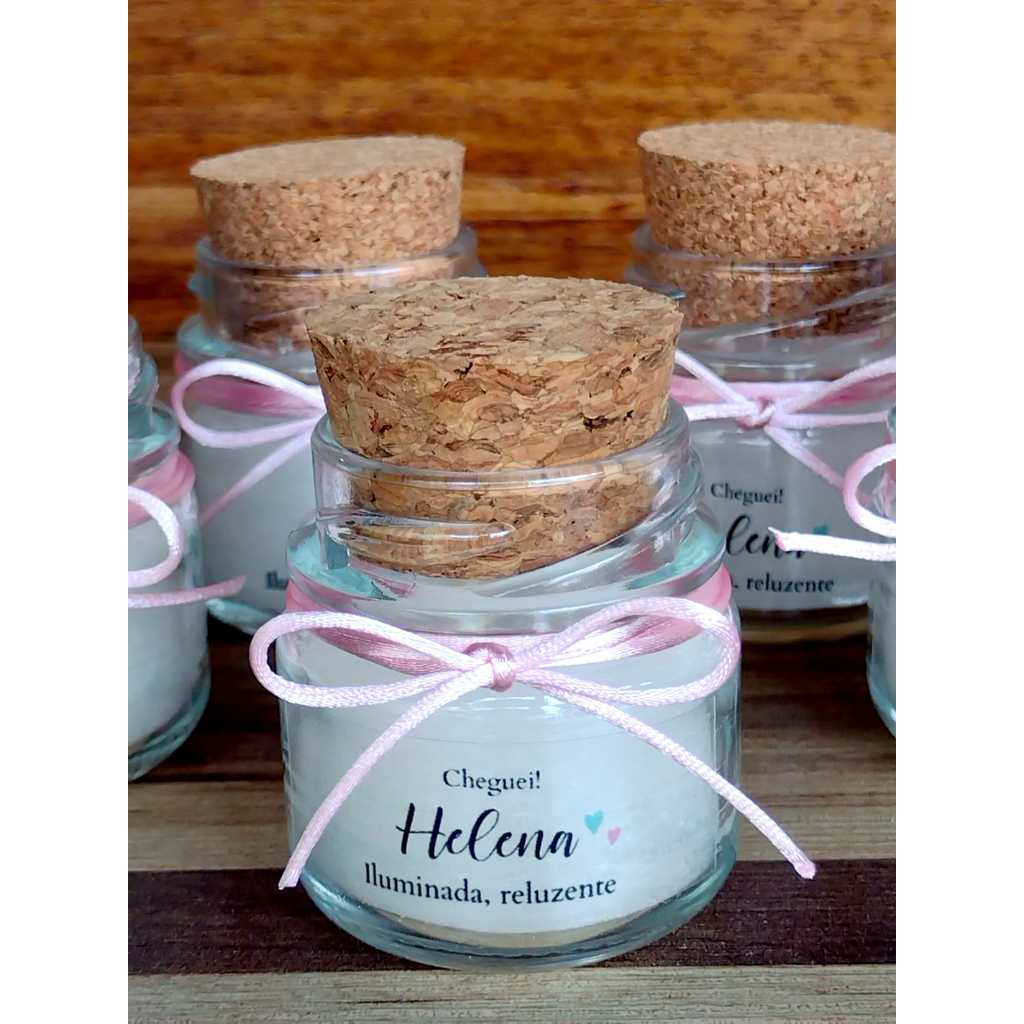 KIT 20 UNIDADES MINI VELA AROMÁTICA LEMBRANCINHA PERSONALIZADA, CASAMENTO MATERNIDADE, ANIVERSÁRIO KIT