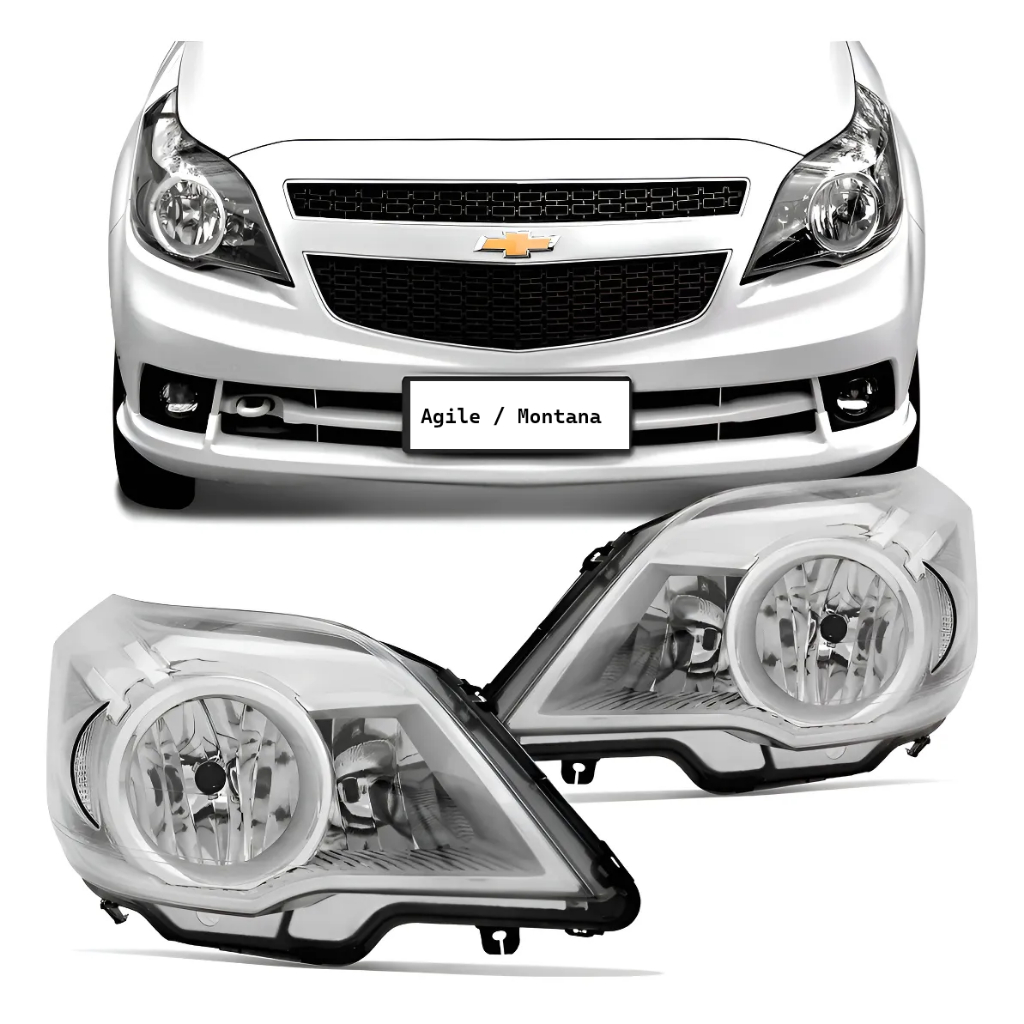 Par Farol Agile Montana Mascara Cromada 2009 2010 2011 12 13 14 Á 2021 em Oferta na Shopee