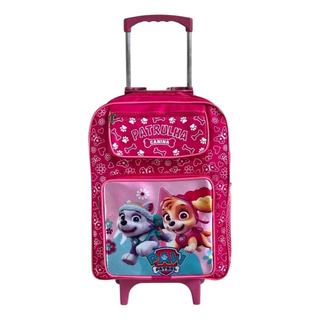 MOCHILA PATRULHA CANINA RODINHA SKYE MENINA CARRINHO