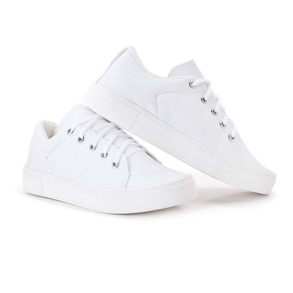 Tênis Casual Feminino - Leve e Confortável - Sapatênis Feminino - Calce Fácil -Moda Feminina Branco!