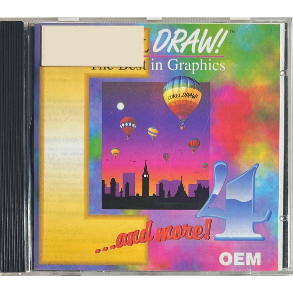 Software Antigo: CorelDRAW! 4 OEM (1994) - Mídia CD-ROM Original - Windows 3.1