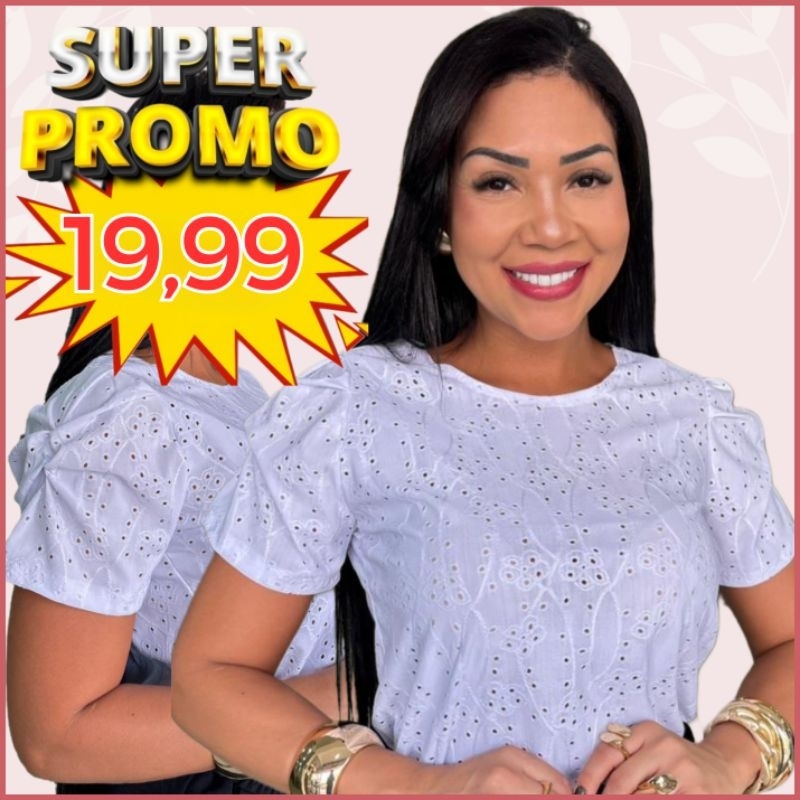 Promoção Blusa  Estilosa Tendência Leese Manga Bufante Detalhes em Relevo, Fresca, Confortável, Versátil. em Oferta na Shopee