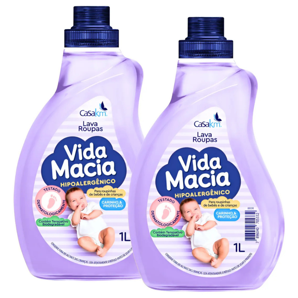 Vida Macia Lava Roupas Liquido kit 2 Litros Promoção