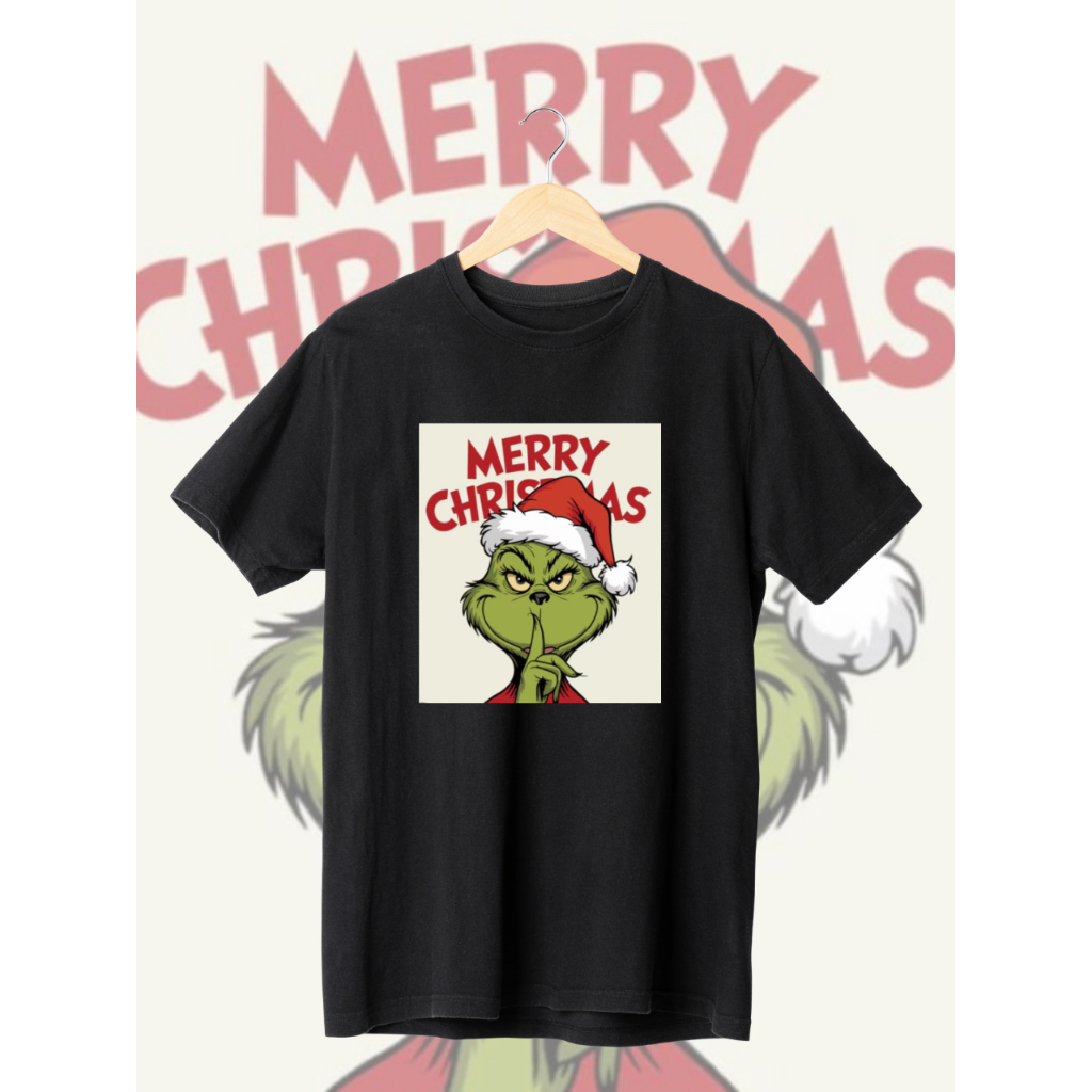 Camiseta Algodão Natal Familia Feliz Natal Grinch Camisetas Unissex Blusa T Shirt Feminina Algodão Camiseta Masculina