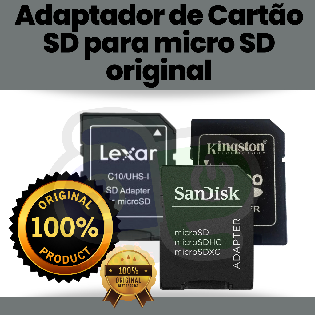 Adaptador de Cartão SD para Micro SD – Novo e Original