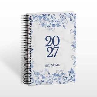 Agenda 2027 Datada 2 dias por página A5 15x21cm Feminina Floral em Oferta na Shopee