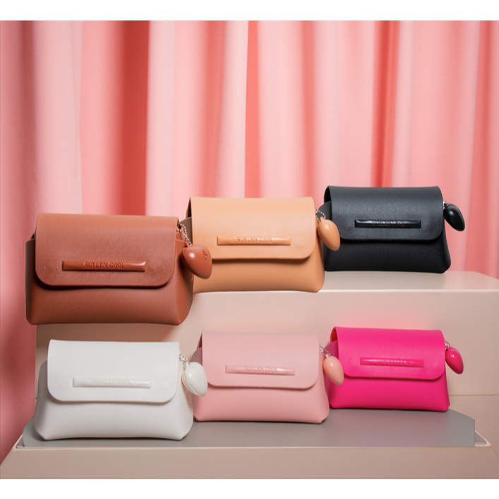 Bolsinha Suellen Pequena com Coração | Clutch e Porta Maquiagem TaCell