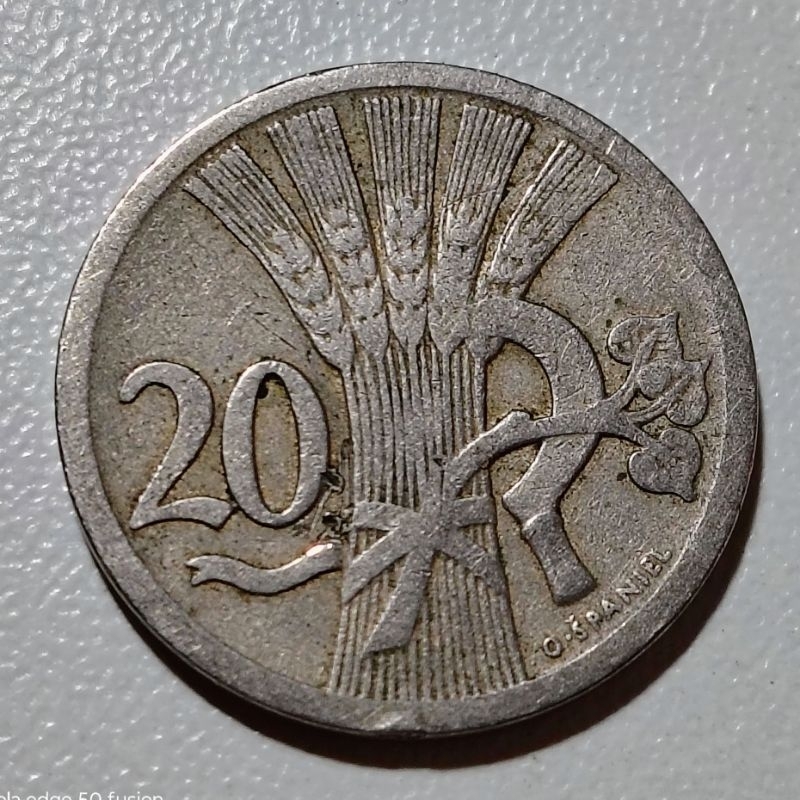 País: Checoslováquia 1924 - 20 Heller - Elimatec Moedas Antigas.