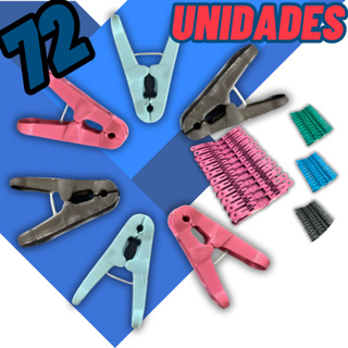Kit Econômico com 72 / 24 / 12 Pregadores – Plástico Reforçado e Colorido em Oferta na Shopee