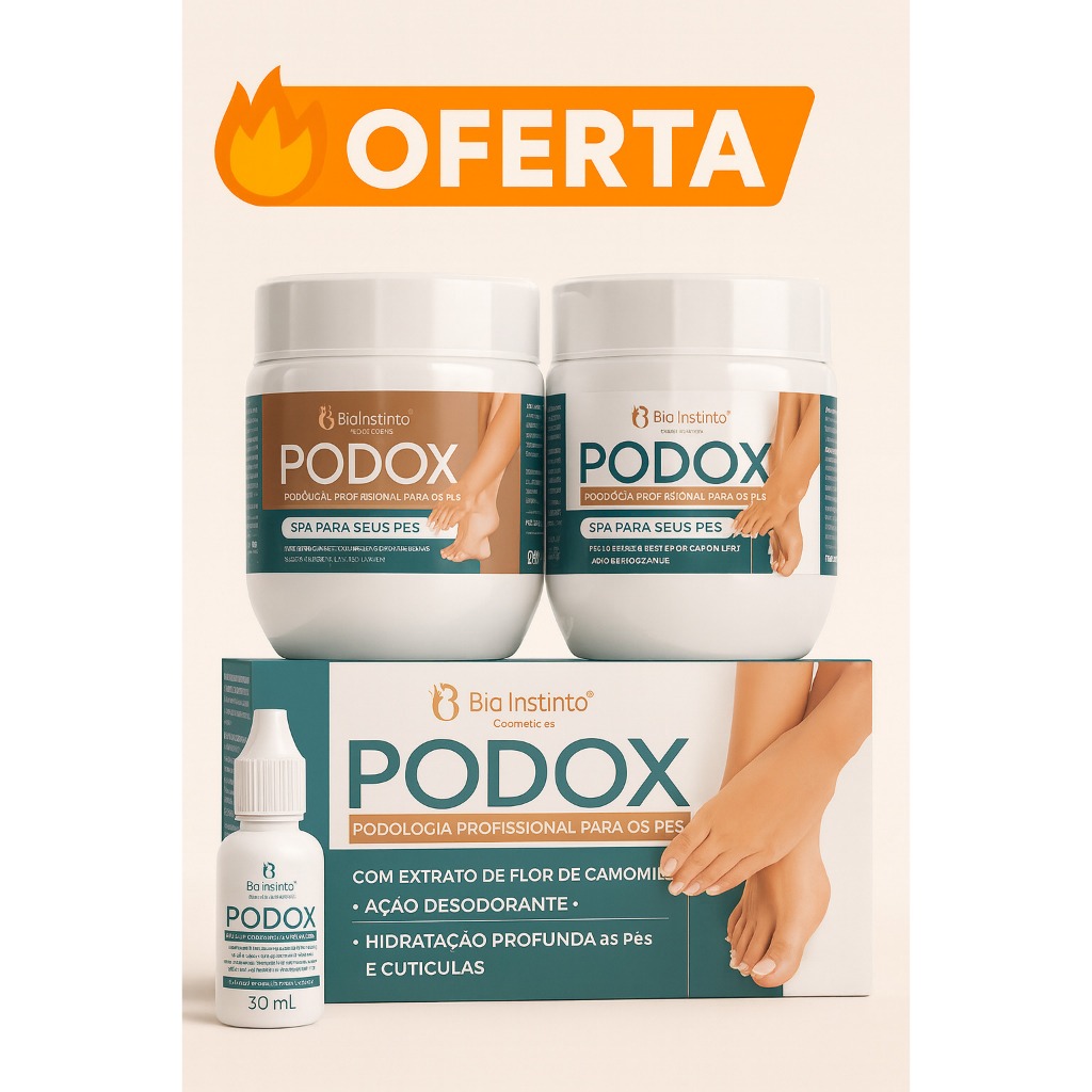 Kit Podologia Spa dos Pés PODOX - Manicure Unhas Rachaduras Esfoliante Hidratante em Oferta na Shopee