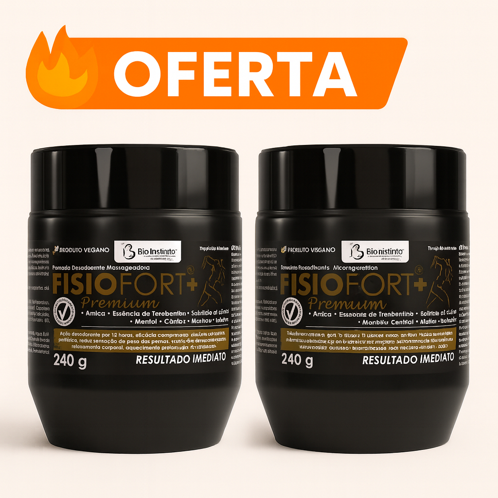 💪 Kit Fisiofort  Premium 240g com 2 Unidades – Alívio Imediato das Dores Musculares! 🔥 em Oferta na Shopee