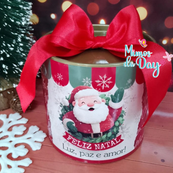 Tubolata 10x10 Feliz Natal Lembrancinha Final de Ano Presente (10 unidades)
