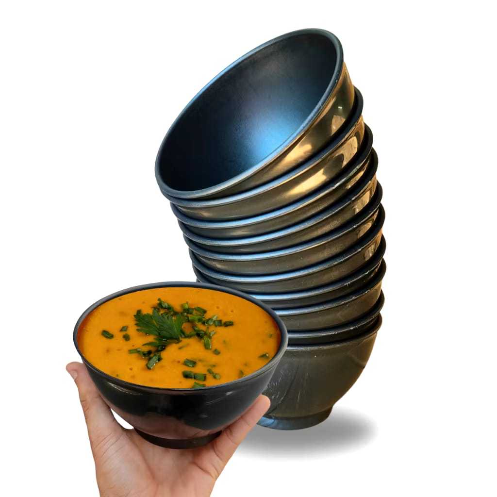 Cumbuca Bowl 750ml Preta(Plástico) Kit 6,12 ou 24 Unidades. Petisco/Frutas/Sobremesa/Sopa/Caldos. em Oferta na Shopee