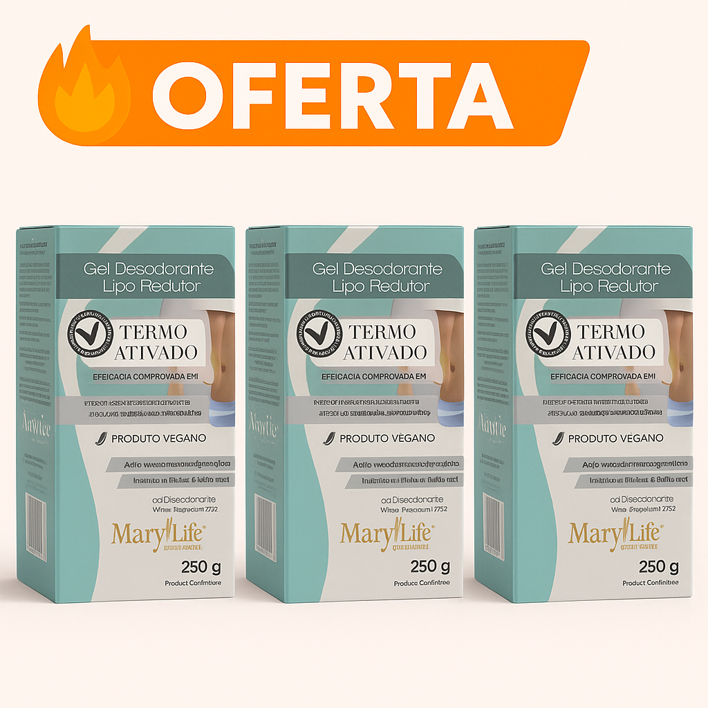 🔥 KIT 3 Gel Lipo Redutor Termo Ativo 250g | Queima Gordura Localizada | Ação Rápida