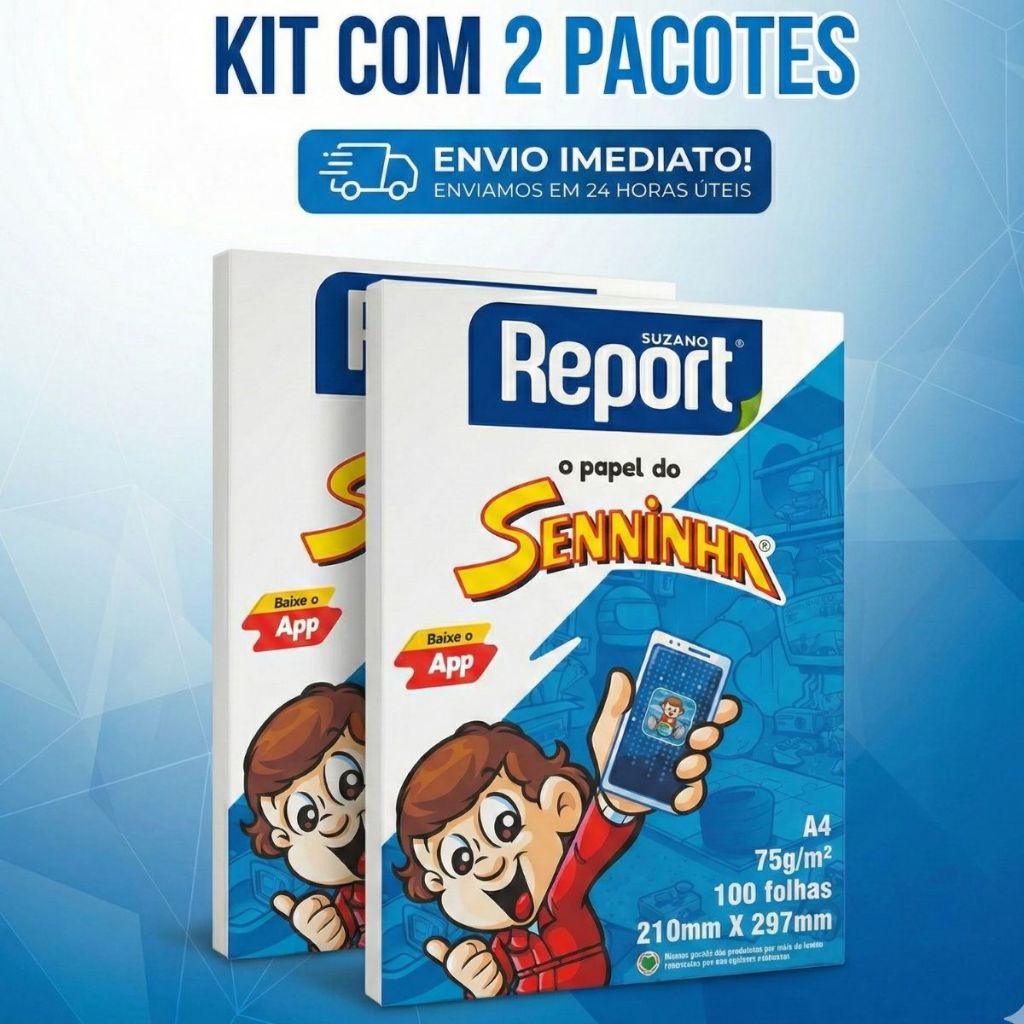Sulfite A4 Branco 200 Folhas Senninha 2 Pacotes em Oferta na Shopee