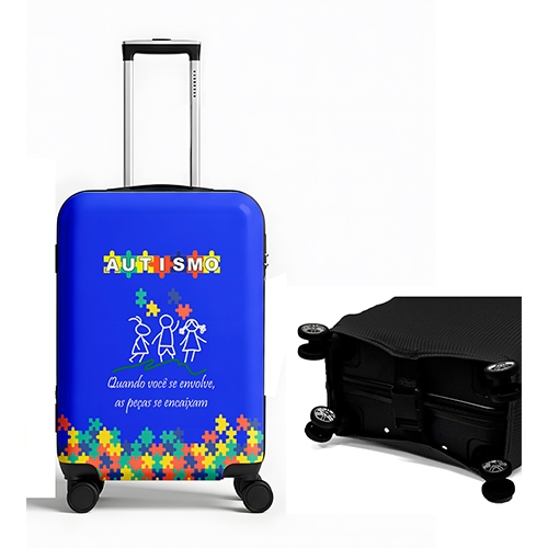 Capa Para Mala Protetora Personalizada Autismo