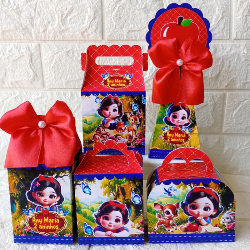 Kit Personalizados Branca de Neve cute (Pegue e monte) lembrancinha personalizada festa infantil aniversário