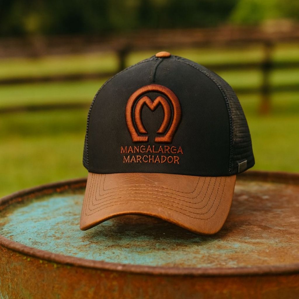 Boné Mangalarga Marchador Masculino Vaquejada Trucker Aba Curva em Oferta na Shopee