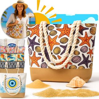 Bolsa de Praia Feminina Alça de Corda Modelo Novo Verão Piscina Grande Resistente com Forro interno em Oferta na Shopee