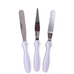 Espatúlas para Confeitaria Aço Inox Para Bolo Decoração Espatúla Raspadora Niveladora
