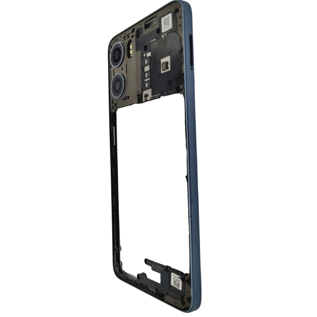 Carcaça Lateral Moto G05 Original - Tampa Traseira Borda Aro Display G-05 (/Azul)