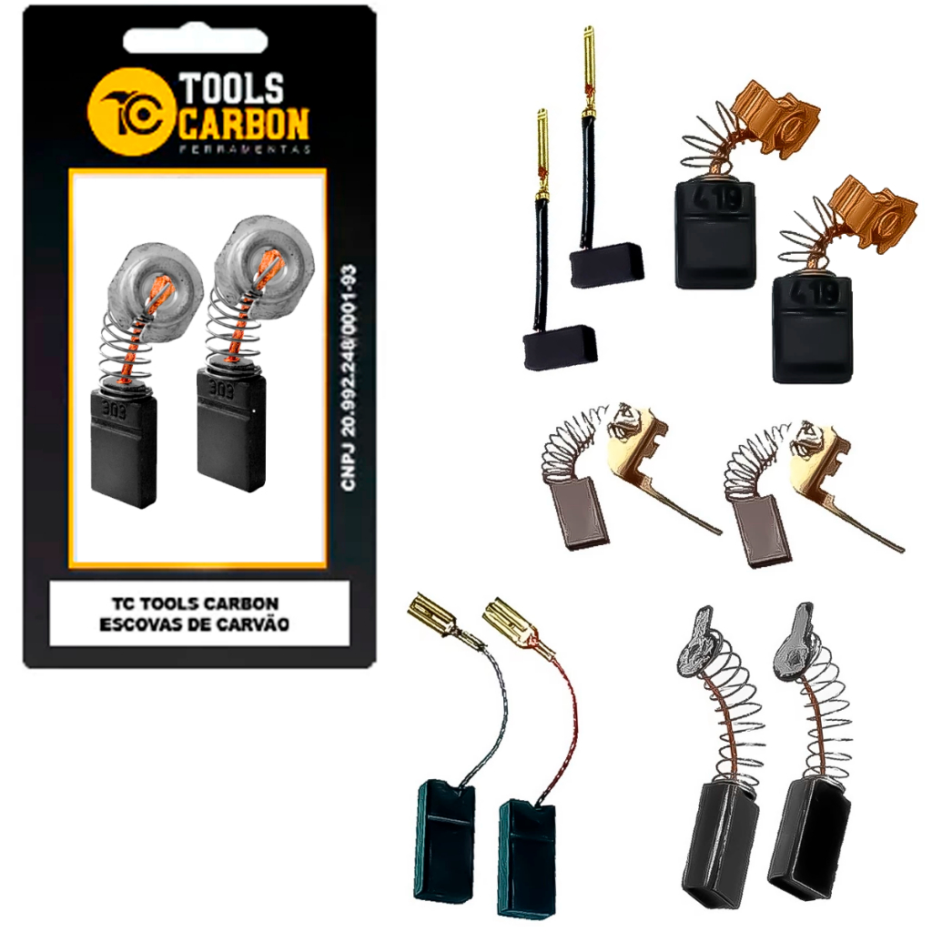 Escova De Carvão Para Todas As Ferramentas Elétricas Vários Modelos Marcas E Muito Mais Profissional em Oferta na Shopee