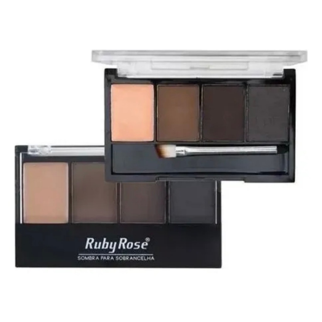 Trio de Sombra para Sobrancelha Ruby Rose HB9354 – 3 Tonalidades + Primer