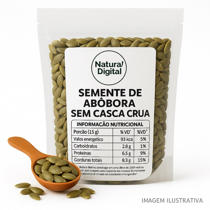 Semente de Abóbora Sem Casca e Crua – 1 kg / 500 gramas / 250 gramas / 100 gramas