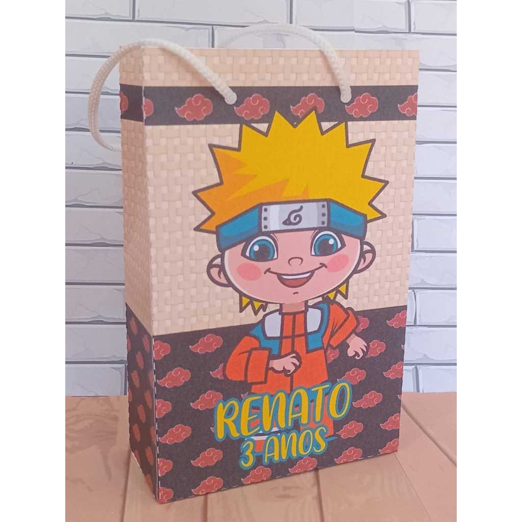 Sacolinha Surpresa Personalizada Lembrancinha Naruto PEGUE E MONTE