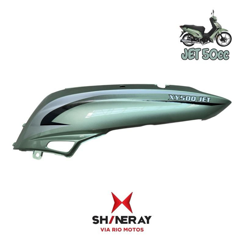 Carenagem lateral lado esquerdo da Shineray Jet 50cc Verde Original Novo