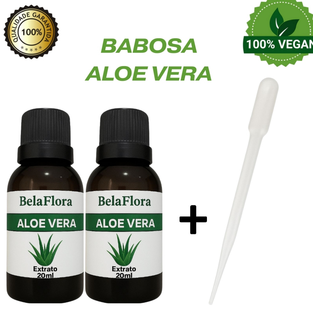kit 2 Óleo Vegetal Aloe Vera Babosa 100% Puro  (20ml)