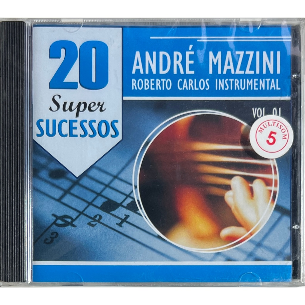 CD - André Mazzini - 20 Super Sucessos - Roberto Carlos Instrumental Vol. 01 - Original Lacrado