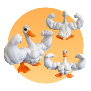 Pato Bombado Decorativo Action Figure Ganso Musculoso Academia Presente Gymbro Enfeite Estante Mesa