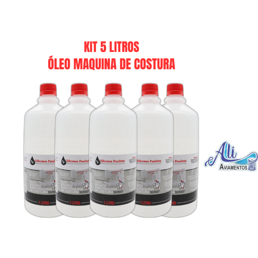 Óleo Mineral Branco 1 Litro – Lubrificante Para Máquina de Costura Industrial e Doméstica