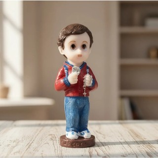 Imagem São Carlo Acutis Baby 8cm Resina, Versão Infantil, Decoração Religiosa, Jovens e Estudantes