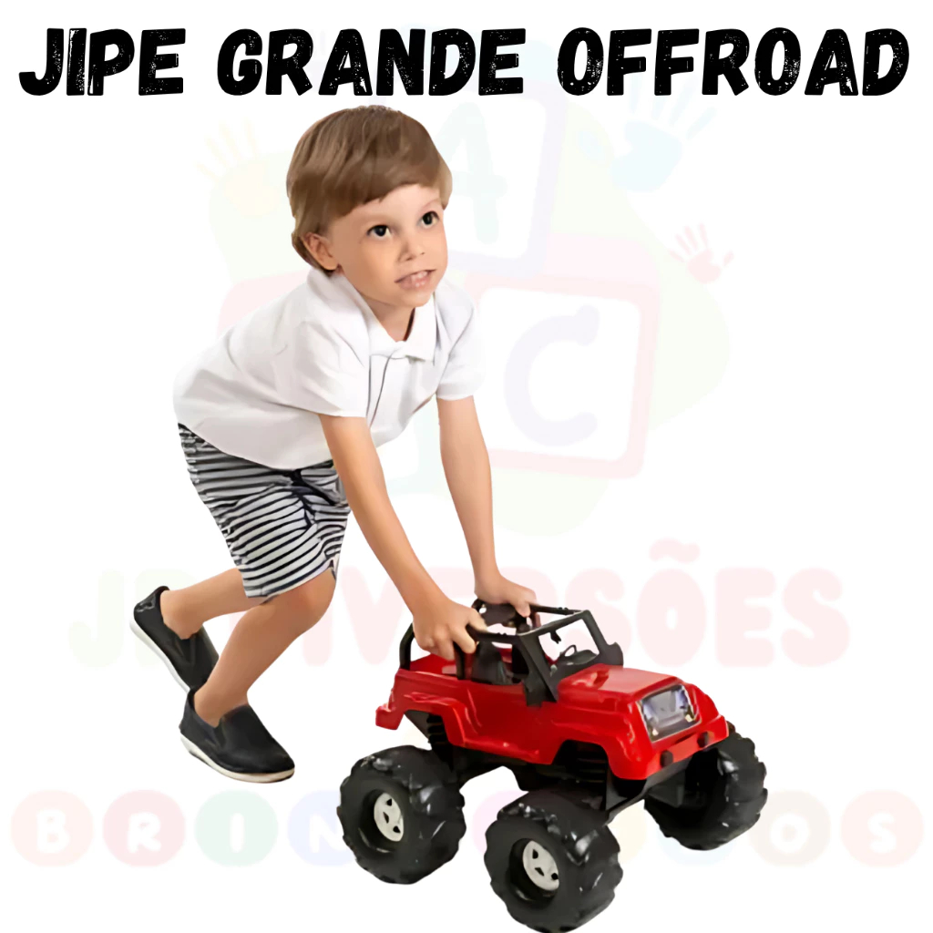 Carrinho Jipe Extreme Offroad – Carrinho de Brinquedo Grande e Super Resistente