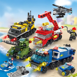 Mine lego 6 em 1 - lojinhas, Bombeiro,Polícia e Construção Civil em Oferta na Shopee