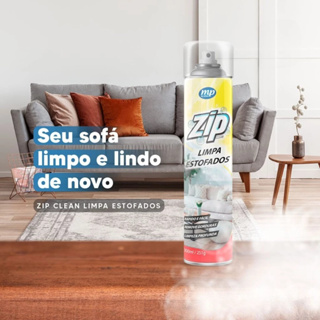 ate 4 unidades de Limpa Estofados Espuma Mágica Limpa a Seco Zip Clean Spray 300ml em Oferta na Shopee