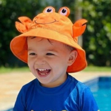 Boné Chapéu Bucket Menino e Menina  Praia Infantil Bebê Proteção UV50+