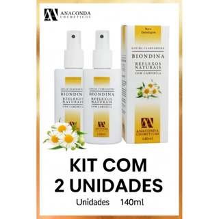 kit 2 Anaconda Biondina Clareador Reflexos Naturais Loção Clareadora Loiro Rapido - 140ml em Oferta na Shopee