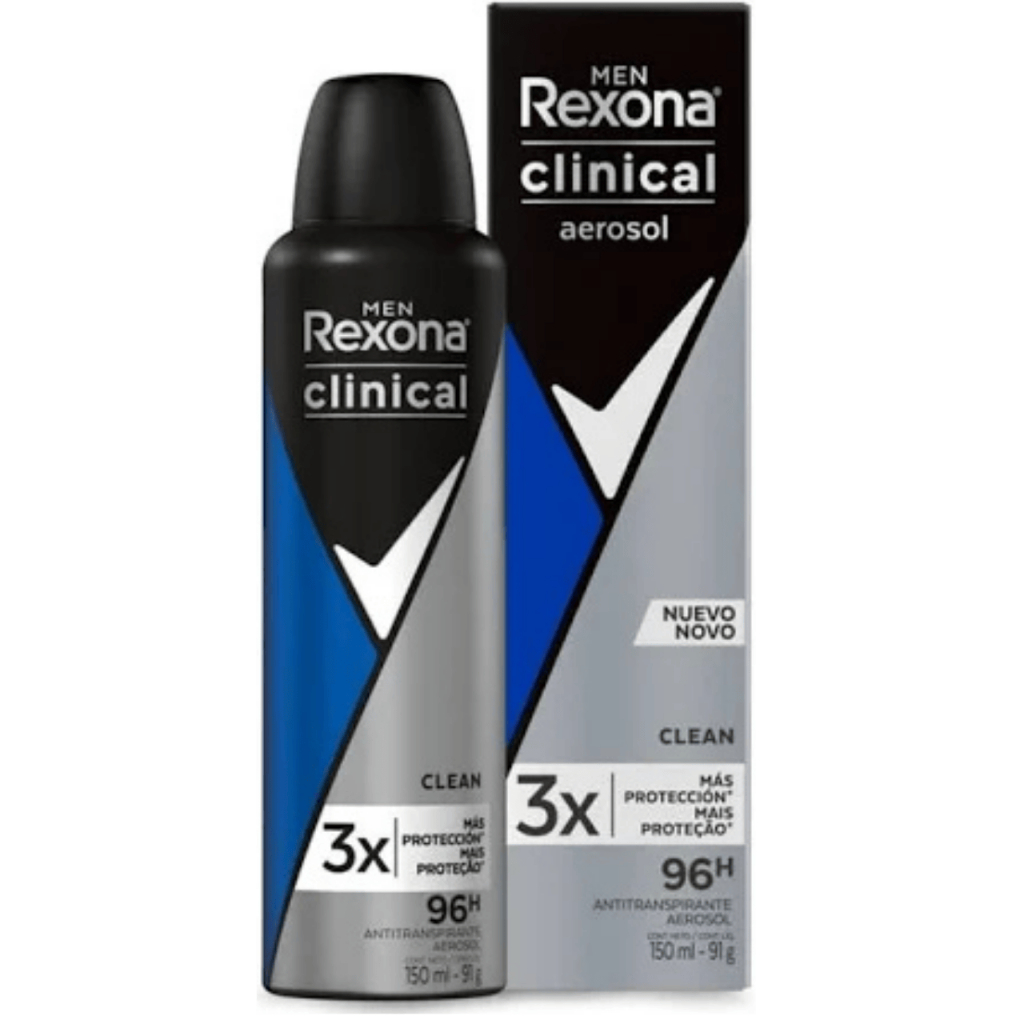 DESODORANTE REXONA CLINICAL CLEAN MASCULINO AEROSSOL 91GR 150ML