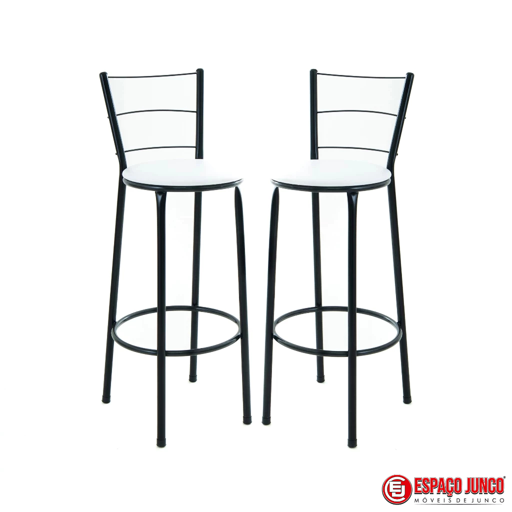 KIT 2 BANQUETAS ALTA 3 ARAME AÇO BALCÃO COZINHA  bancada balcão bares área gourmet