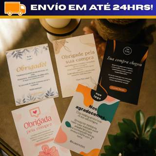 Cartões de Agradecimento Personalizados – Design Exclusivo  – Frete Grátis em Oferta na Shopee