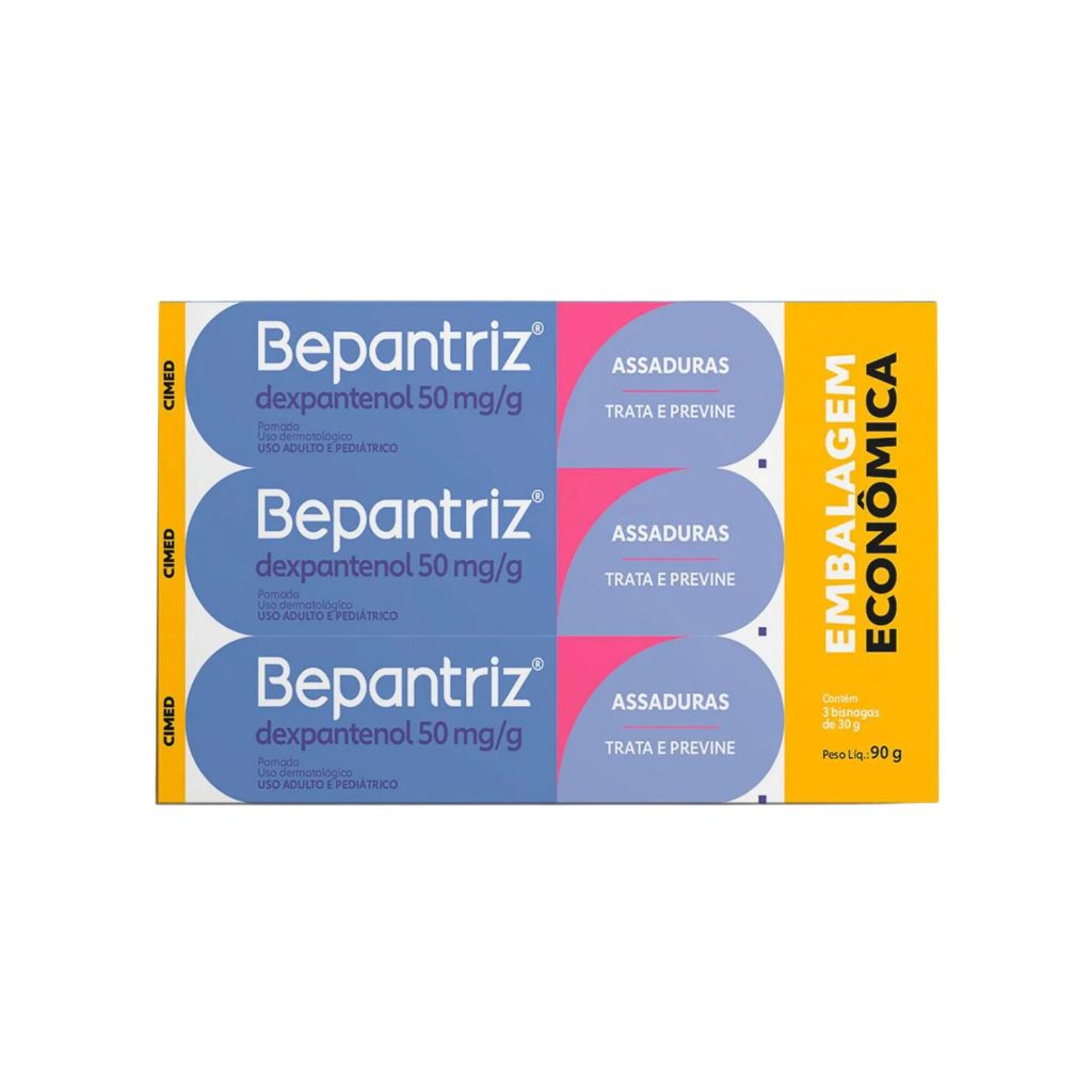Kit com 3 Pomadas Bepantriz 30g – Proteção e Alívio Contra Assaduras em Oferta na Shopee