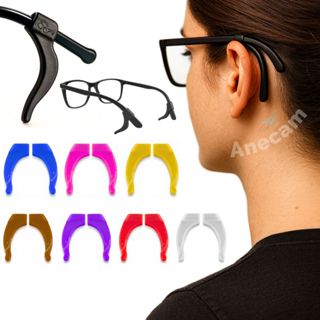 Kit 1/3/5/10 Par Prendedor De Óculos Gancho Silicone Suporte Trava Armação antiderrapante Premium em Oferta na Shopee