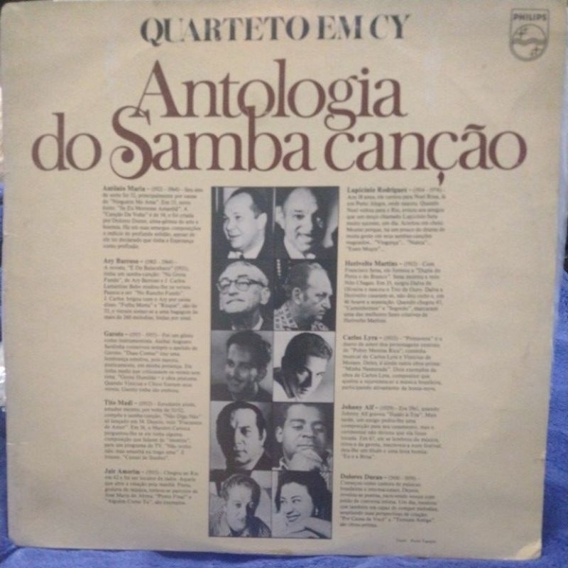 LP disco de vinil - Quarteto em Cy - Antologia Do Samba Canção