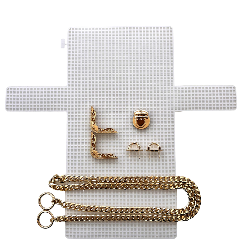 Kit Bolsa Tela Crochê Completo