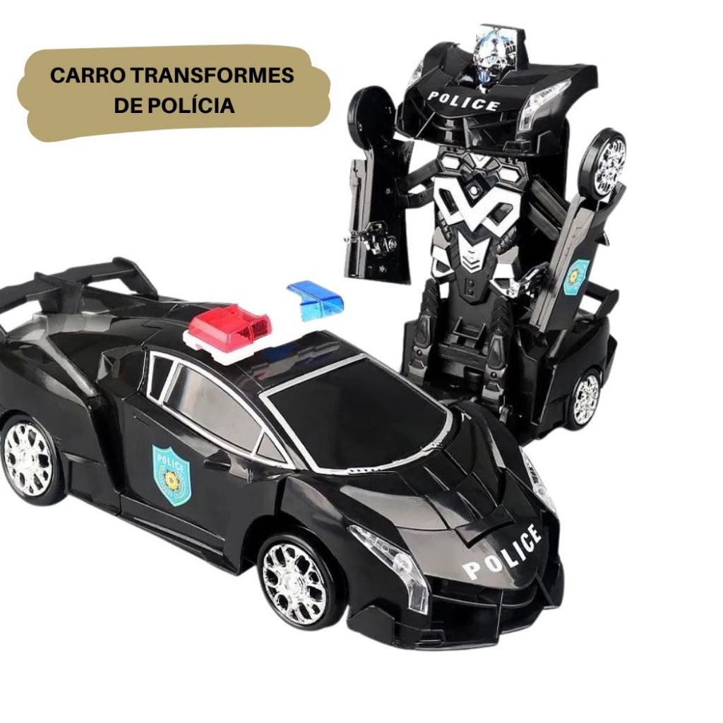 Carrinho Venom Transformes Polícia Preto 2 Em 1 Gira 360º Bate E Volta Com Luzes  Som Carro Controle em Oferta na Shopee