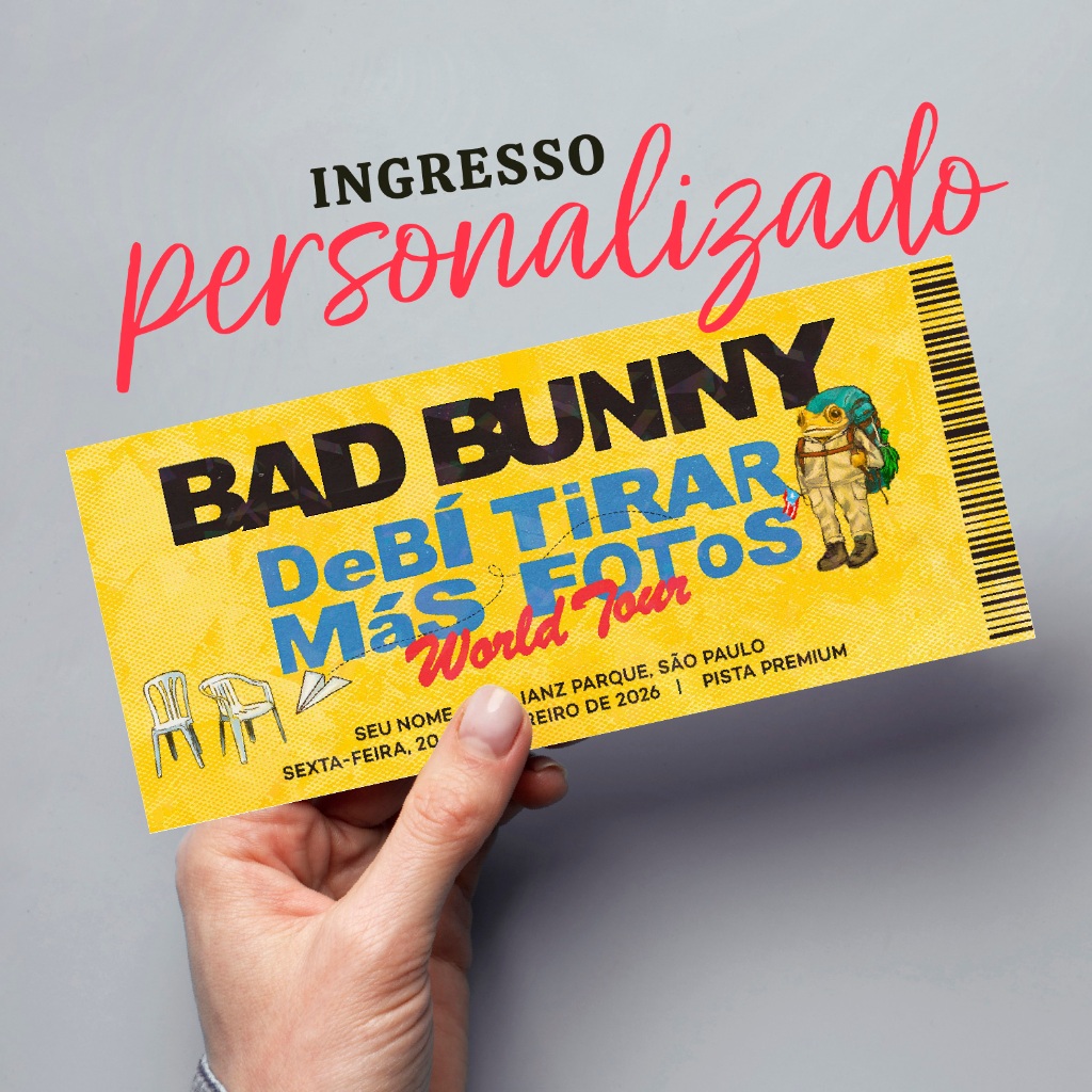 Item colecionável personalizado - Bad Bunny DTMF World Tour em Oferta na Shopee