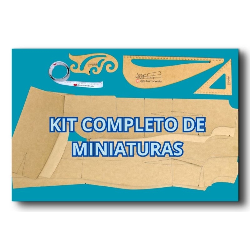 combo miniatura completo (bases+esquadros+fita)